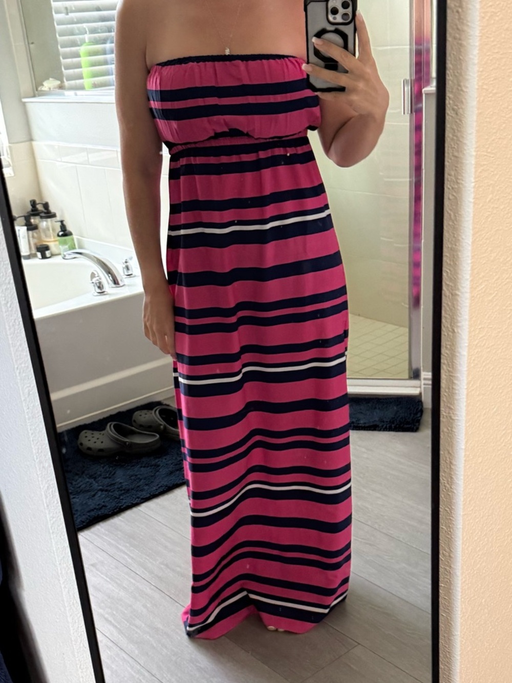 Charlotte Russe Pink and Navy Dress